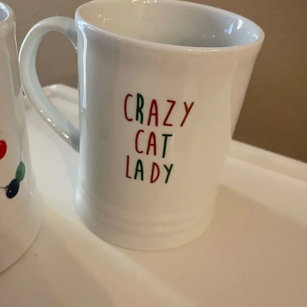 Fringe Cat Christmas themed coffee cups